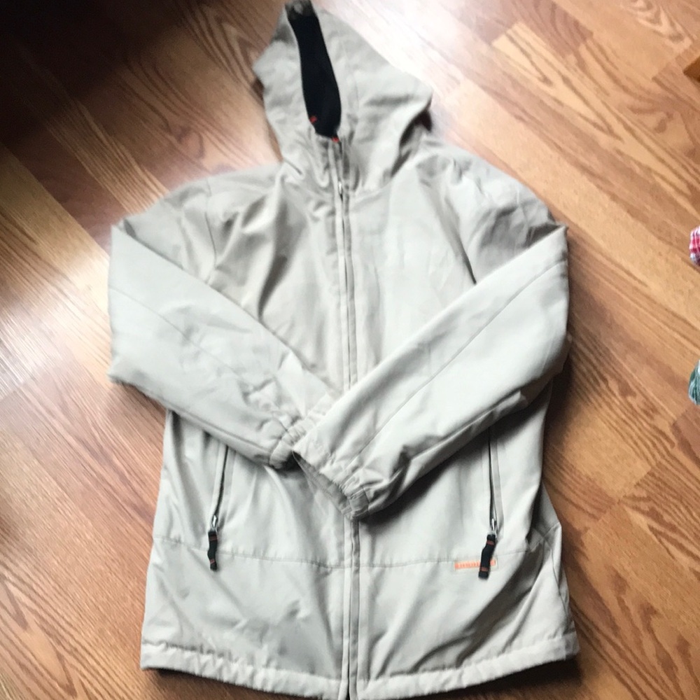 Beige Waterproof Hooded Jacket - image 1